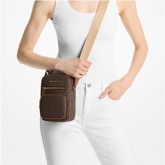 MICHAEL KORS Jet Set Medium Signature Logo Crossbody Bag 🎂 - Picture 7 of 8